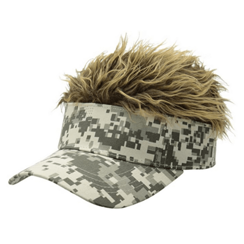 Adjustable Visor with Spiked Hair