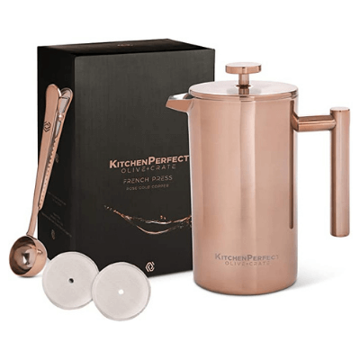 Copper French Press Coffee Brewer