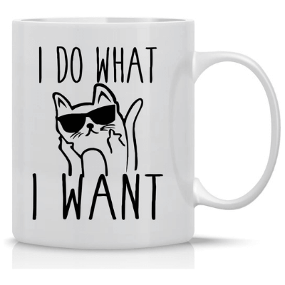 I Do What I Want Cat Coffee Mug