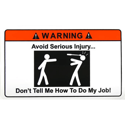 Avoid Serious Injury Warning Sign