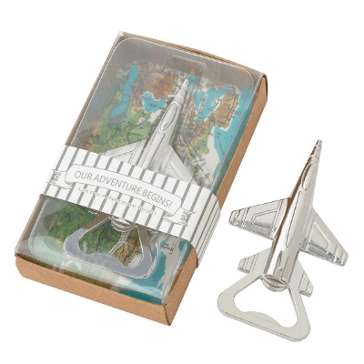 Silver Airplane Bottle Opener