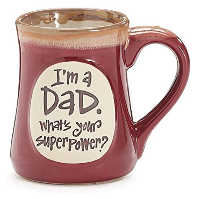 Dad Superpower Burgundy 18 Oz Mug