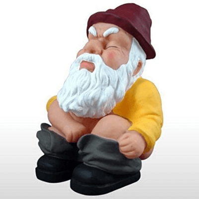 Squatting Garden Gnome